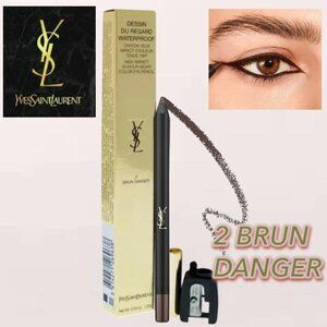 Yves Saint Laurent High Impact 24hr WP Color Eye Pencil ~2 BRUN DANGER NIB 1.2g